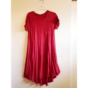 LuLaroe Red Acid wash carly dress